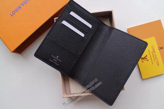 lv護照夾 66270 lv新款黑花 Monogram旅遊證件套  lvqb1147